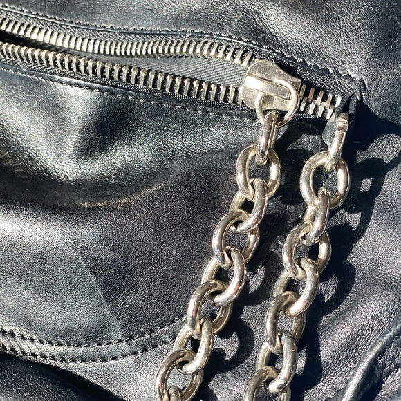 Pollini Leather & Chain Cross Body Purse - Picture 5 of 9